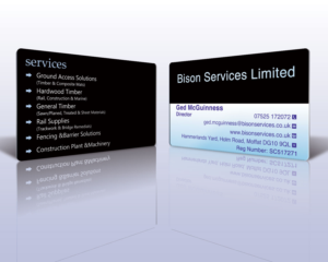 Visitenkarten-Design von Lanka Ama für Bison Services Limited | Design: #7510083