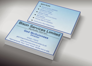 Visitenkarten-Design von Lanka Ama für Bison Services Limited | Design: #7510085