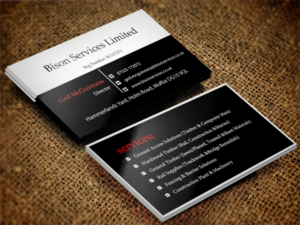 Visitenkarten-Design von Lanka Ama für Bison Services Limited | Design: #7510090