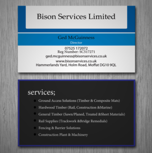Visitenkarten-Design von Lanka Ama für Bison Services Limited | Design: #7510091