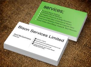 Visitenkarten-Design von Lanka Ama für Bison Services Limited | Design: #7510100