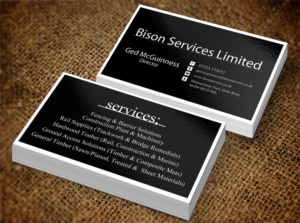 Visitenkarten-Design von Lanka Ama für Bison Services Limited | Design: #7510104