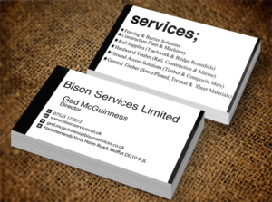 Visitenkarten-Design von Lanka Ama für Bison Services Limited | Design: #7510105