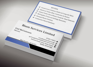 Visitenkarten-Design von Lanka Ama für Bison Services Limited | Design: #7510110