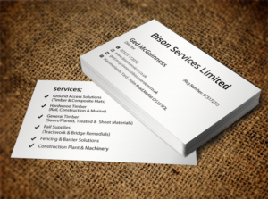 Visitenkarten-Design von Lanka Ama für Bison Services Limited | Design: #7510121