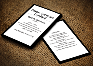 Visitenkarten-Design von Lanka Ama für Bison Services Limited | Design: #7510127