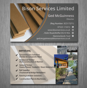 Visitenkarten-Design von Lanka Ama für Bison Services Limited | Design: #7510131