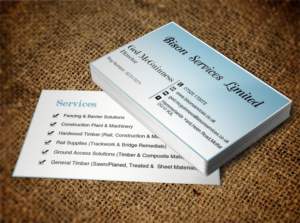 Visitenkarten-Design von Lanka Ama für Bison Services Limited | Design: #7510135
