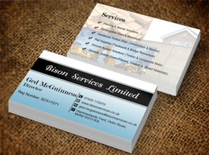 Visitenkarten-Design von Lanka Ama für Bison Services Limited | Design: #7510142