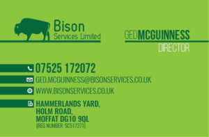 Visitenkarten-Design von Yukio_Watanabe für Bison Services Limited | Design: #7504462