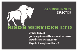 Visitenkarten-Design von elovely für Bison Services Limited | Design: #7505768