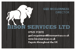 Visitenkarten-Design von elovely für Bison Services Limited | Design: #7505770