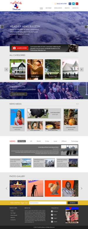 Front Porch News Texas Website Redesign to Better Access Local News and distribute it to more people | Web-Design von Sbss