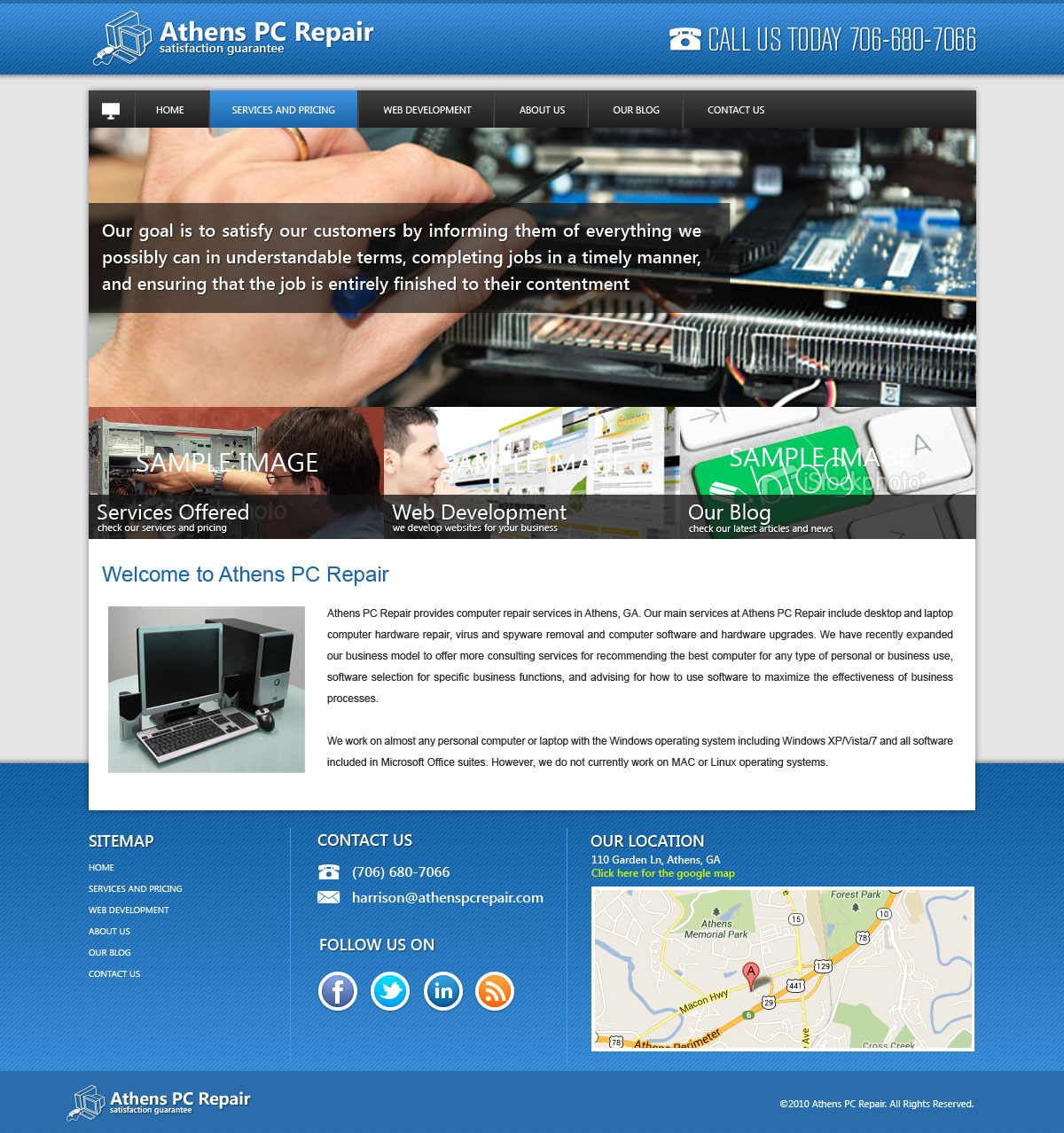 Wordpress Design by Christians Playground for Athens PC Repair | Design #1925484