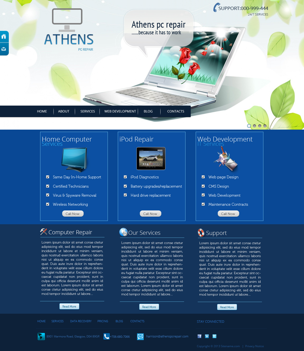 Wordpress Design by Shunil for Athens PC Repair | Design #1886247