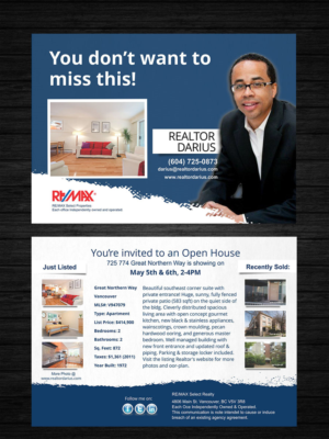Flyer Design by ESolz Technologies for RE/MAX Select Realty | Design #7530262