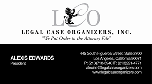 Business Card Design by Sara Sie for Legal Case Organizers | Design: #1885539