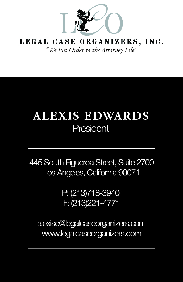 Business Card Design by Sara Sie for Legal Case Organizers | Design #1885540