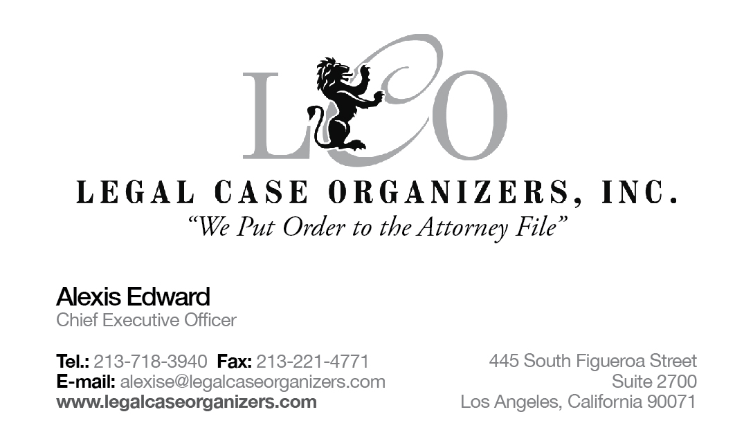 Business Card Design by Sara Sie for Legal Case Organizers | Design #1911325