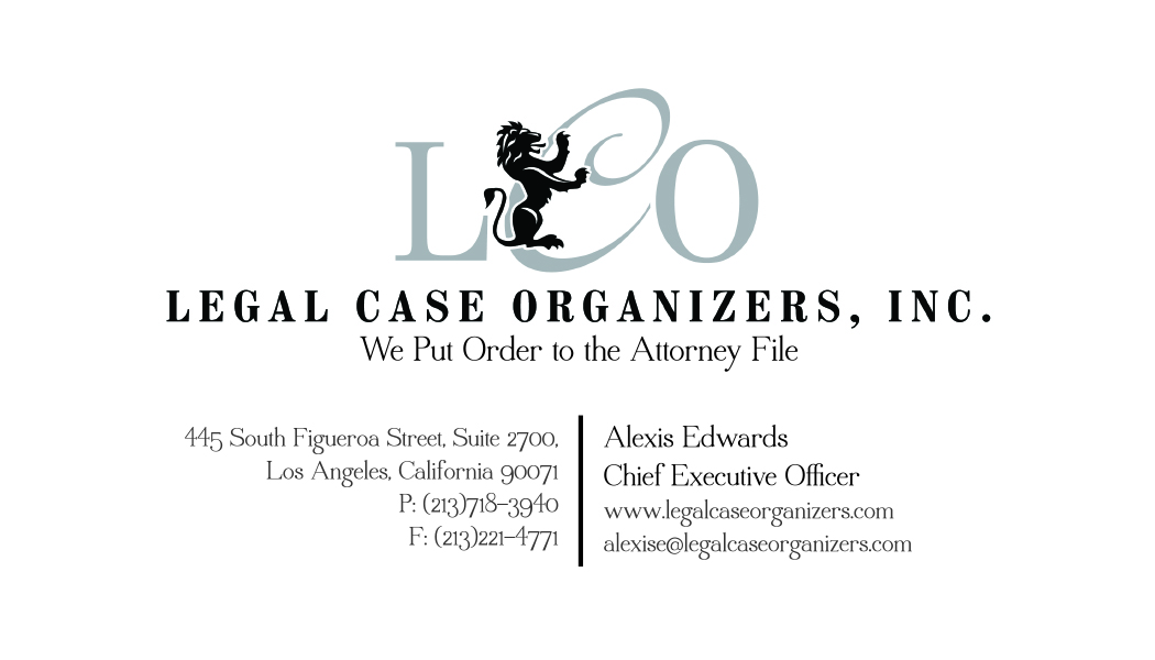 Visitenkarten-Design von anelson für Legal Case Organizers | Design #1900458