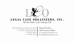 Diseño de Tarjeta de Presentación por anelson para Legal Case Organizers | Diseño #1900458