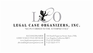Design de Carte de Visite par anelson pour Legal Case Organizers | Design : #1906160