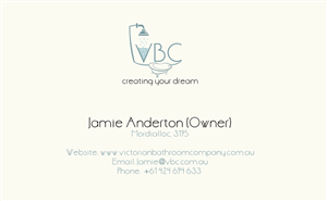 Business Card Design by Seahorse Creative for Victorian Bathroom Company | Design: #1886336