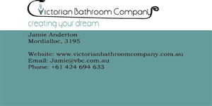 Visitenkarten-Design von laban für Victorian Bathroom Company | Design #1888661