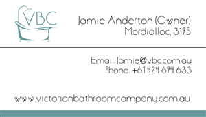 Business Card Design by P3 for Victorian Bathroom Company | Design: #1888436