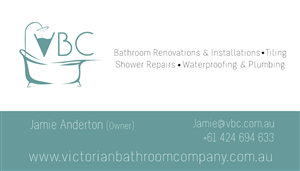 Business Card Design by P3 for Victorian Bathroom Company | Design: #1906862
