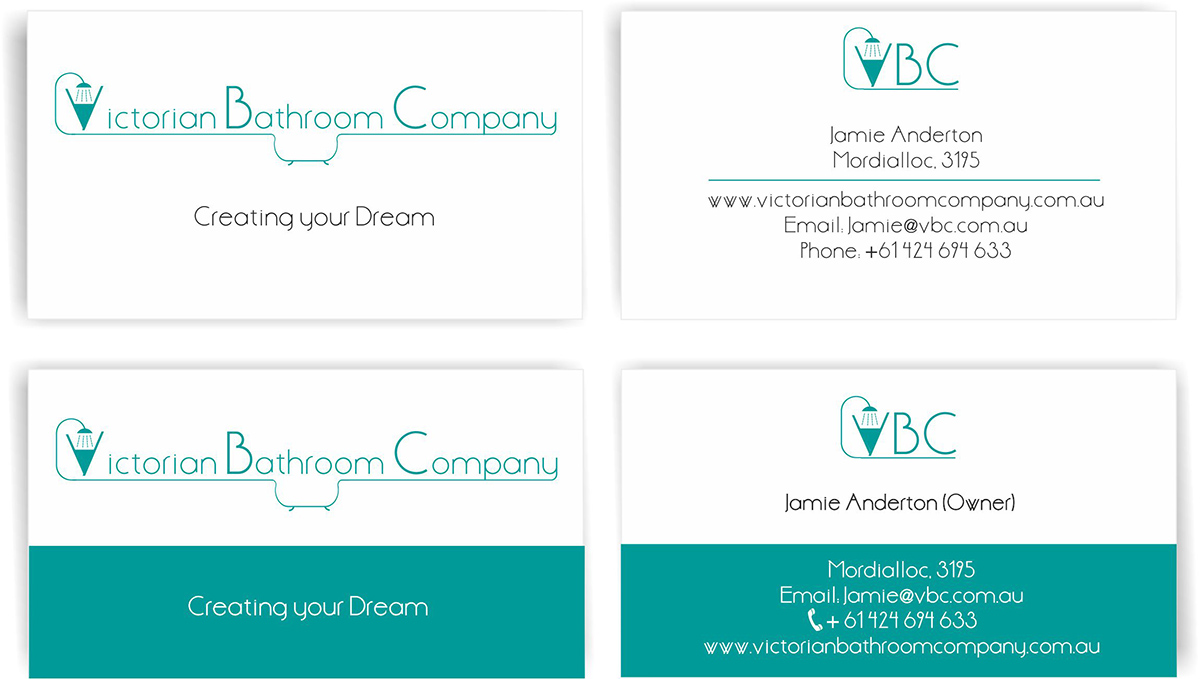 Business Card Design by IneseRo for Victorian Bathroom Company | Design #1884707
