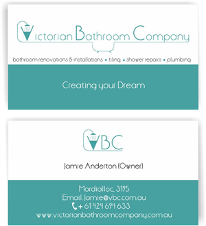 Business Card Design by IneseRo for Victorian Bathroom Company | Design: #1888783