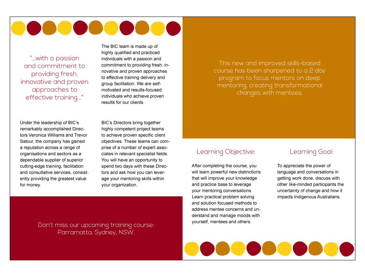 Design de Brochure par CGDesigns pour Building Indigenous Capability | Design #1907976