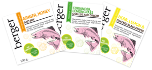 Berger Salmon Labels | Grafik-Design von Soluciones Creativas