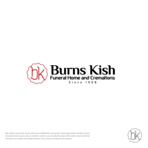 Burns Kish Funeral Home and Cremations Since 1908 | Logo Design by Logoziner