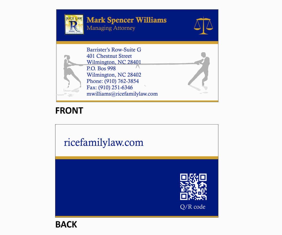 Business Card Design by Dimensions for Rice Law, PLLC | Design #1898868