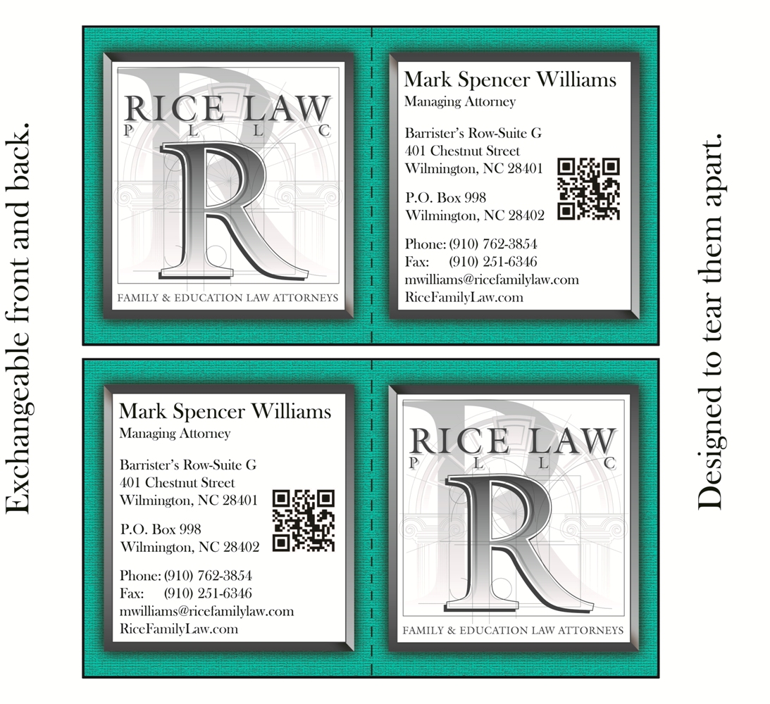Business Card Design by Fourie Graphic Design  for Rice Law, PLLC | Design #1889170