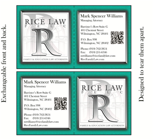 Business Card Design by Fourie Graphic Design  for Rice Law, PLLC | Design: #1889170