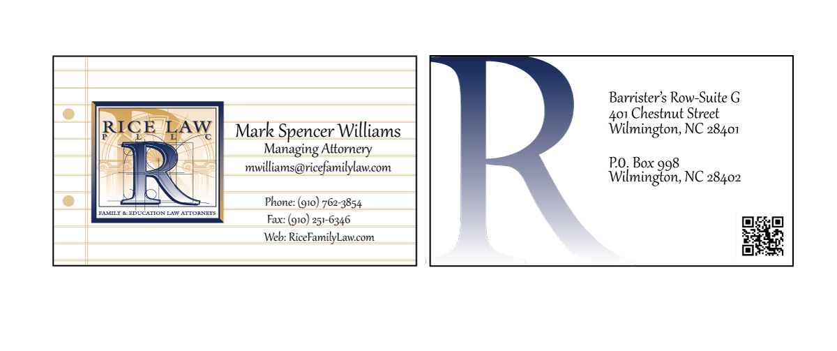 Business Card Design by Vera for Rice Law, PLLC | Design #1888333