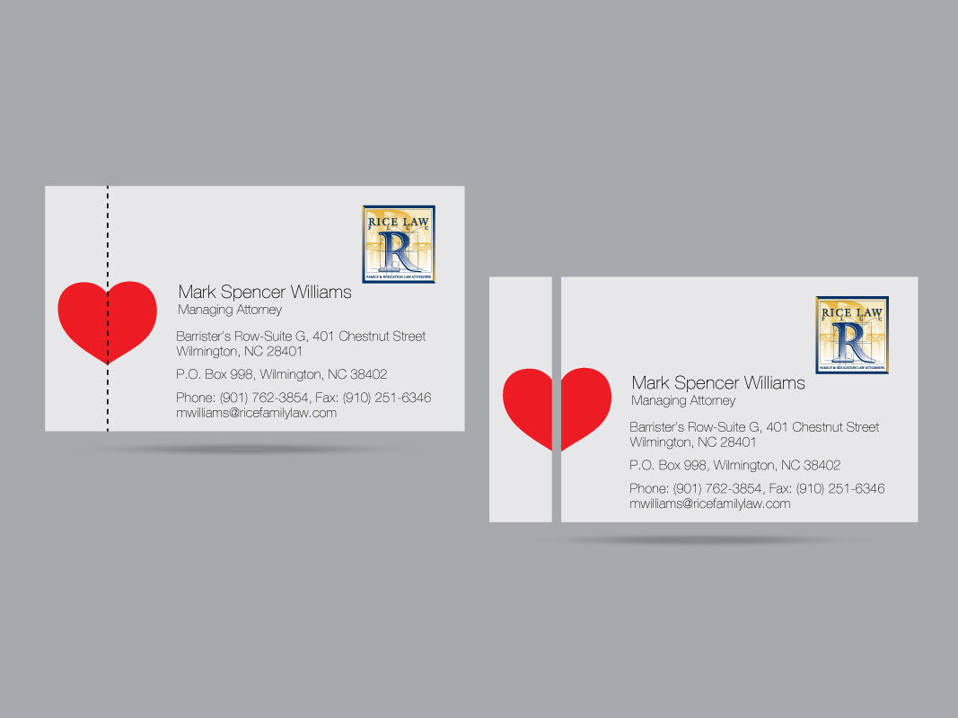 Diseño de Tarjeta de Presentación por shaheen para Rice Law, PLLC | Diseño #1903505