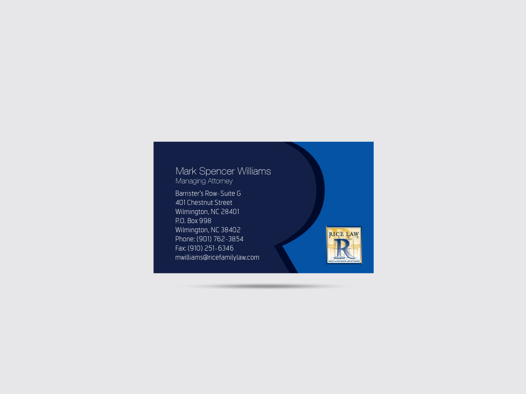 Business Card Design by shaheen for Rice Law, PLLC | Design #1903717
