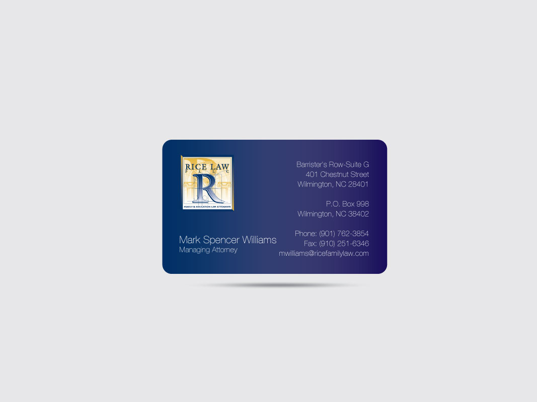 Business Card Design by shaheen for Rice Law, PLLC | Design #1903722