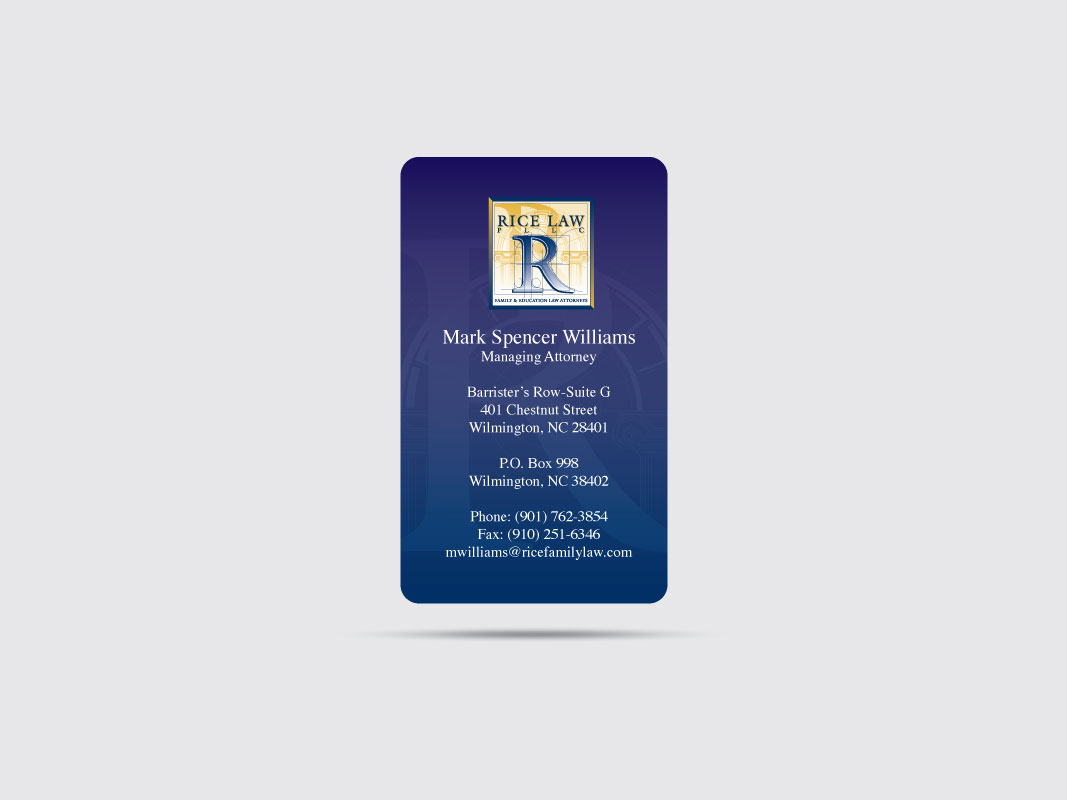 Business Card Design by shaheen for Rice Law, PLLC | Design #1903776