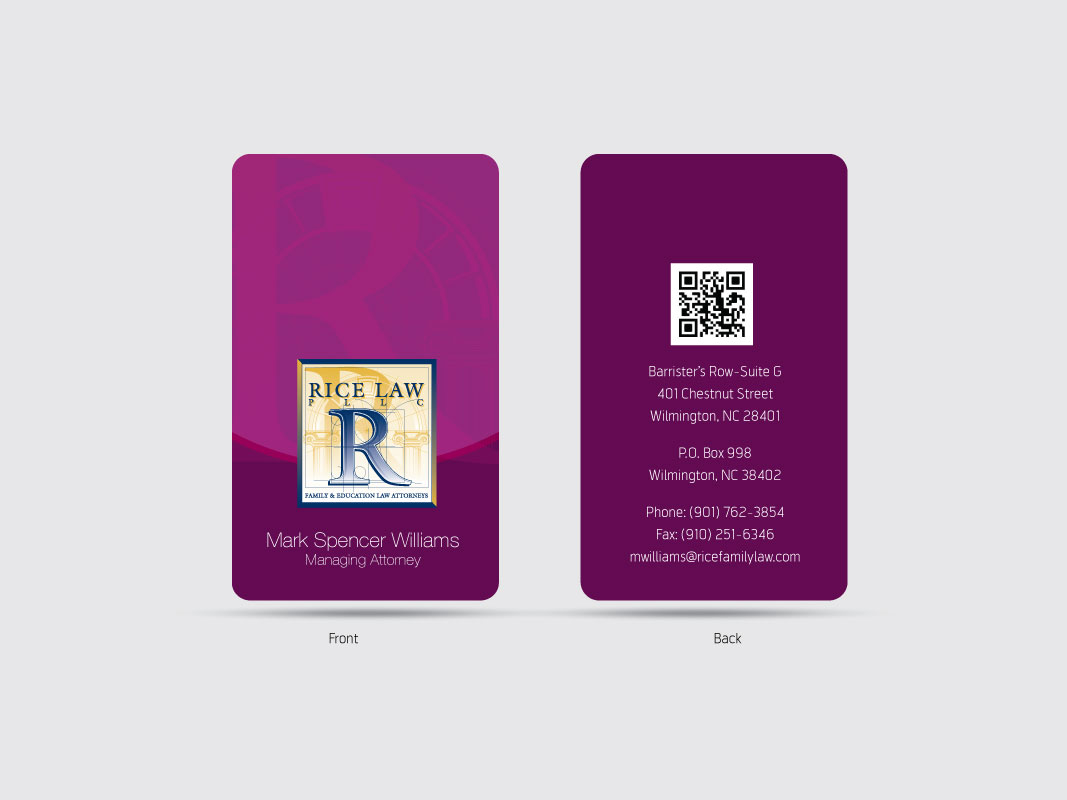 Business Card Design by shaheen for Rice Law, PLLC | Design #1904019