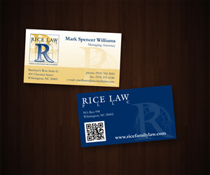 Diseño de Tarjeta de Presentación por Anthony para Rice Law, PLLC | Diseño: #1889239