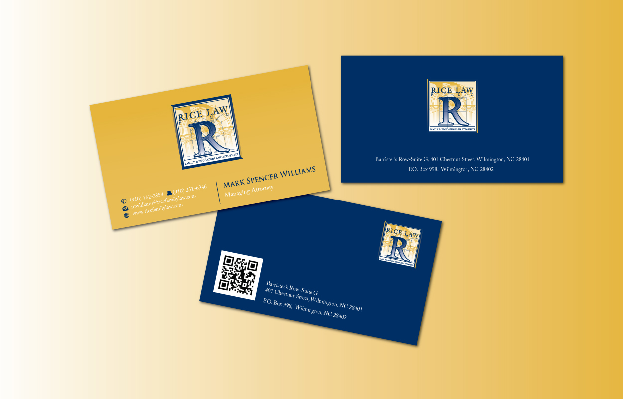 Business Card Design by meet007 for Rice Law, PLLC | Design #1892435