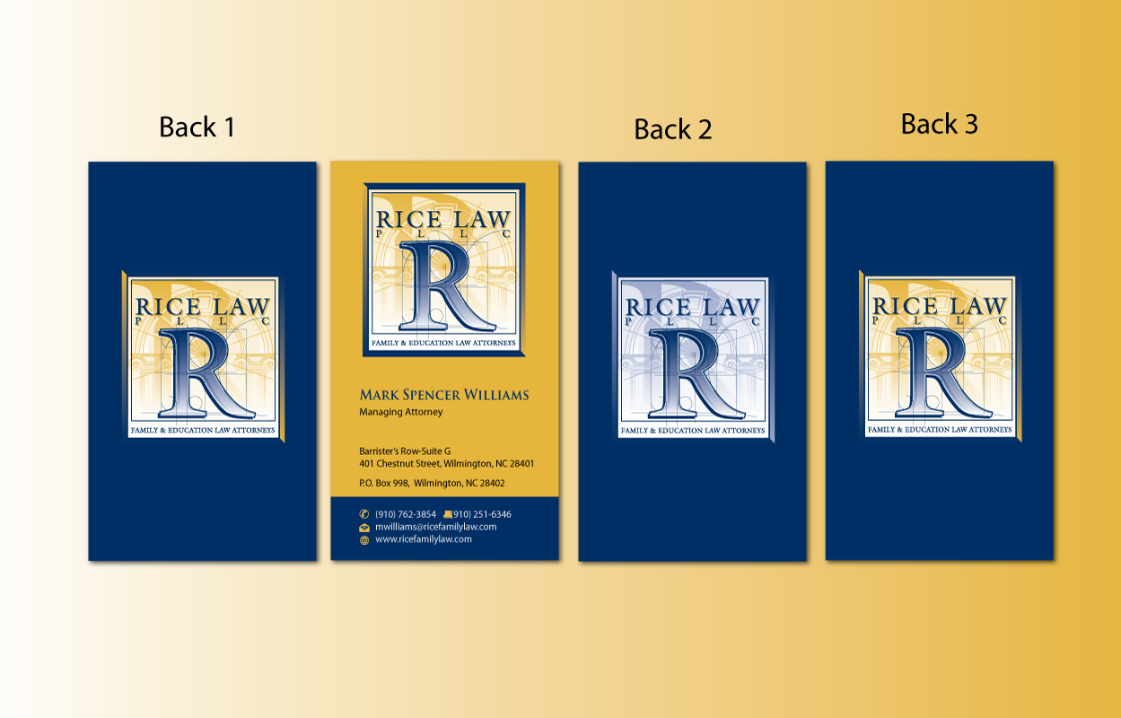 Business Card Design by meet007 for Rice Law, PLLC | Design #1892440