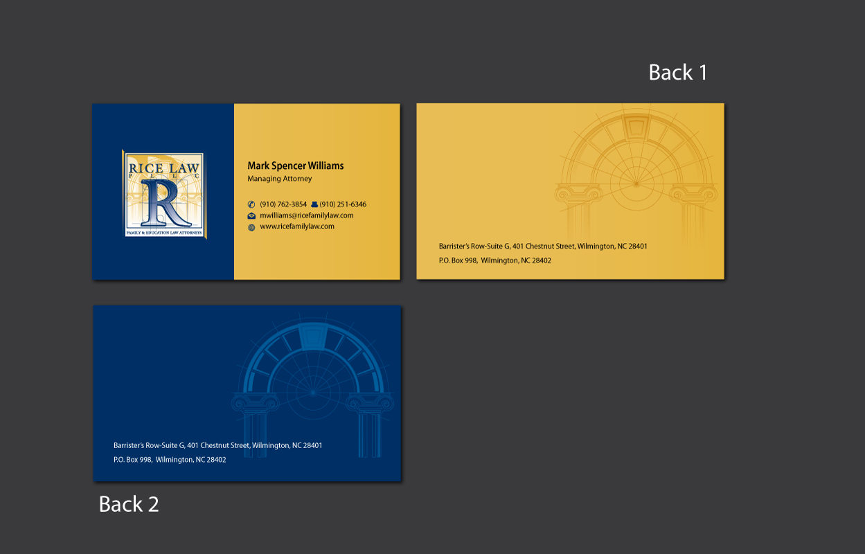 Business Card Design by meet007 for Rice Law, PLLC | Design #1892550