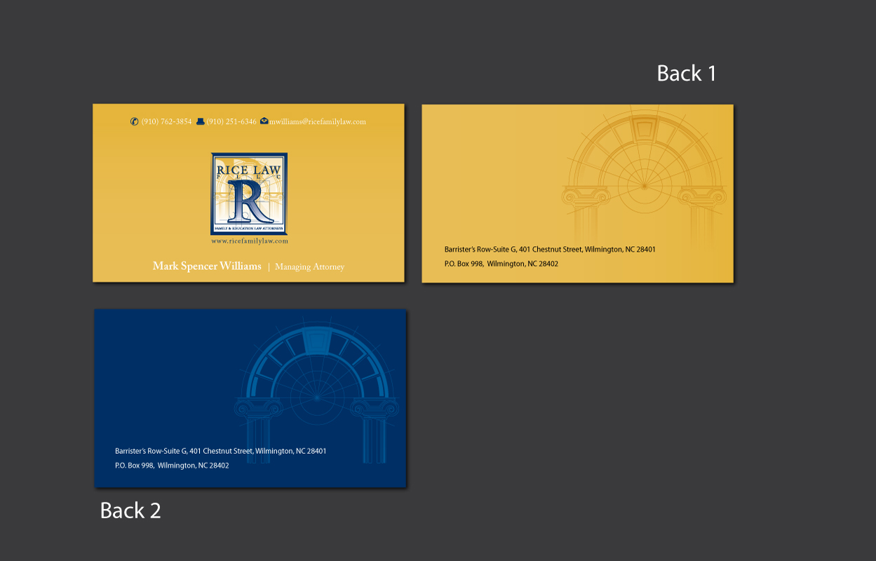 Visitenkarten-Design von meet007 für Rice Law, PLLC | Design #1892665