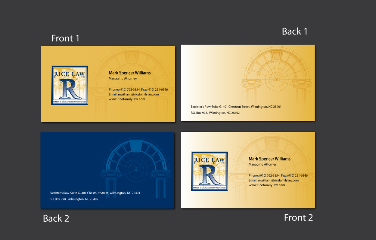 Business Card Design by meet007 for Rice Law, PLLC | Design #1892696